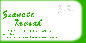 zsanett kresak business card
